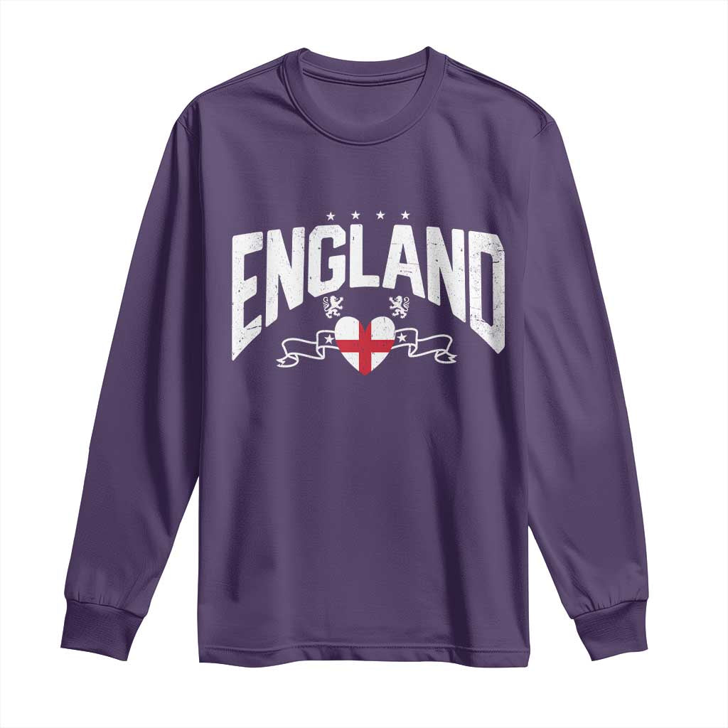 England Flag Heart Long Sleeve Shirt Patriotic English Pride Graphic Gift
