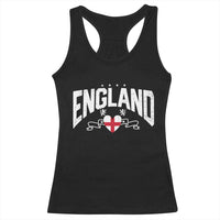 England Flag Heart Racerback Tank Top Patriotic English Pride Graphic Gift