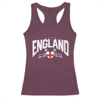 England Flag Heart Racerback Tank Top Patriotic English Pride Graphic Gift