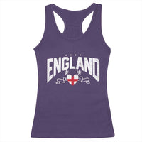 England Flag Heart Racerback Tank Top Patriotic English Pride Graphic Gift