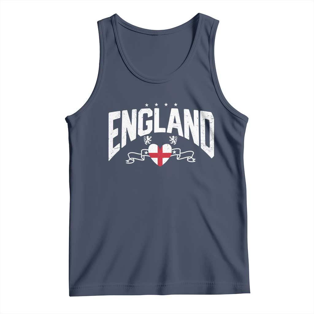England Flag Heart Tank Top Patriotic English Pride Graphic Gift