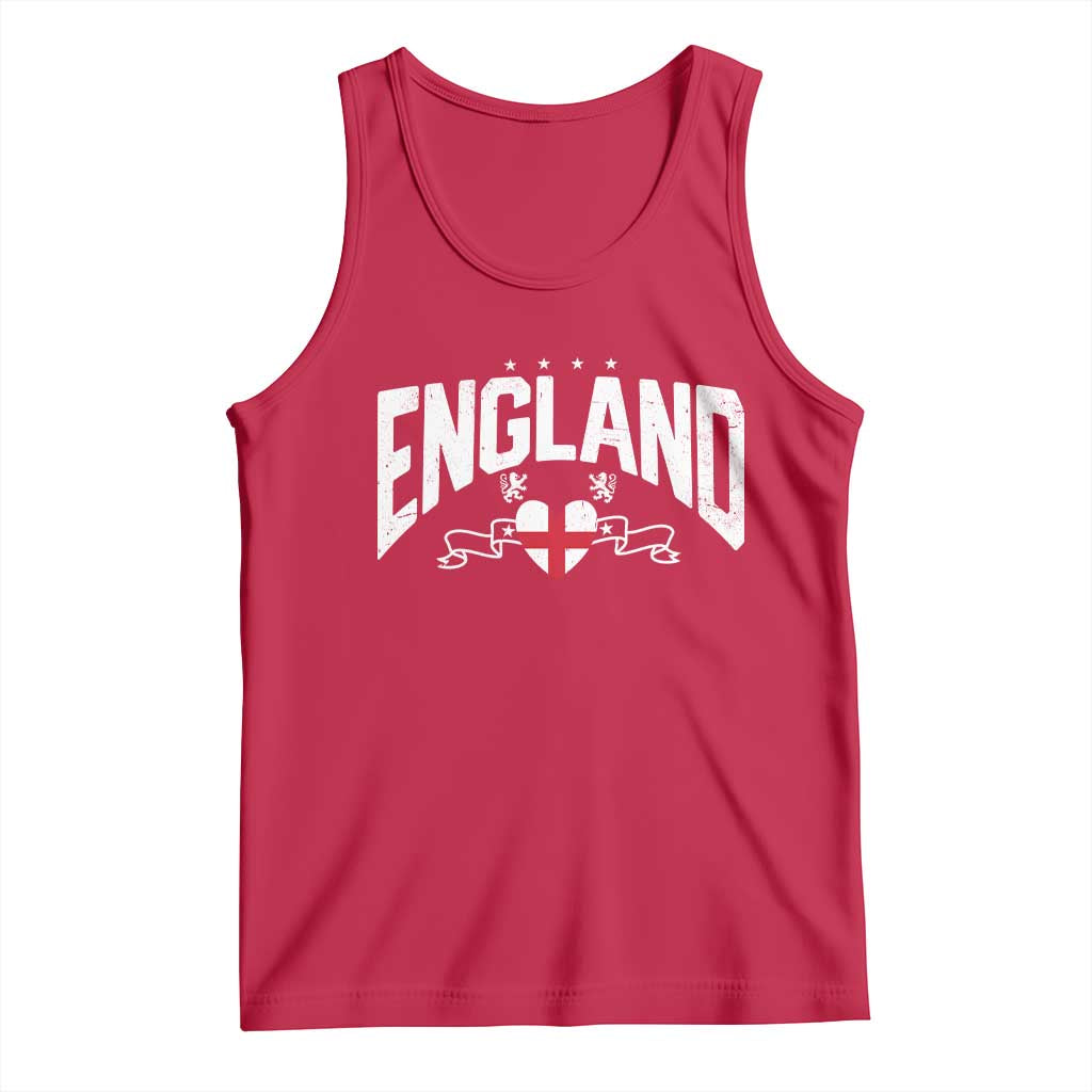 England Flag Heart Tank Top Patriotic English Pride Graphic Gift