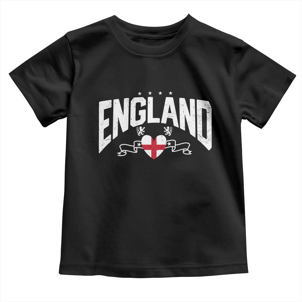 England Flag Heart Toddler T Shirt Patriotic English Pride Graphic Gift