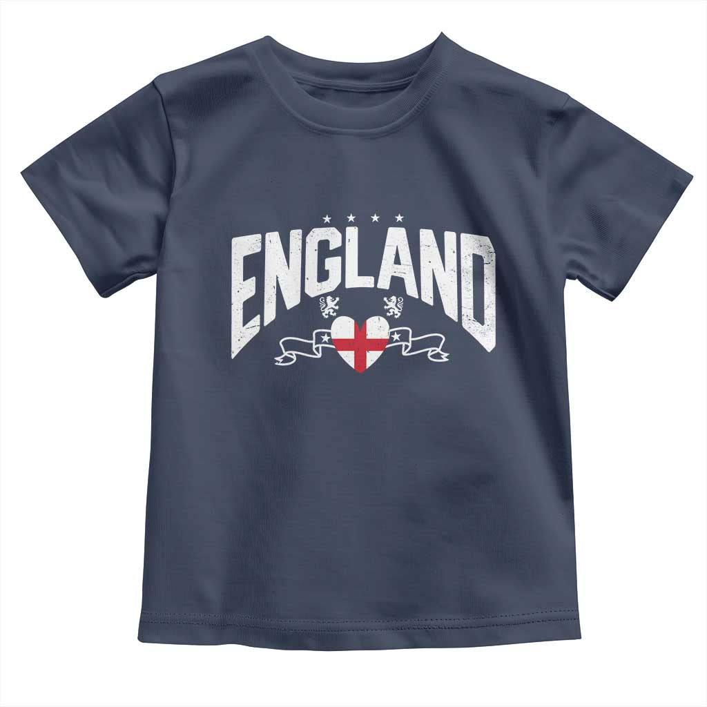 England Flag Heart Toddler T Shirt Patriotic English Pride Graphic Gift