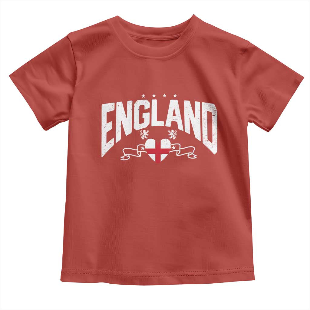 England Flag Heart Toddler T Shirt Patriotic English Pride Graphic Gift