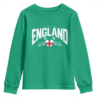 England Flag Heart Youth Sweatshirt Patriotic English Pride Graphic Gift