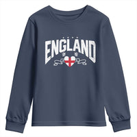 England Flag Heart Youth Sweatshirt Patriotic English Pride Graphic Gift