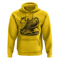 Funny Skeleton Whale Rider Hoodie Dark Maritime Gothic Vintage Nautical Graphic