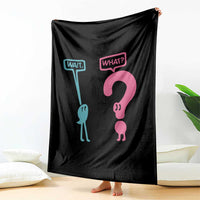 Wait What Grammar English Teacher Throw Blanket Funny Punctuation Gift