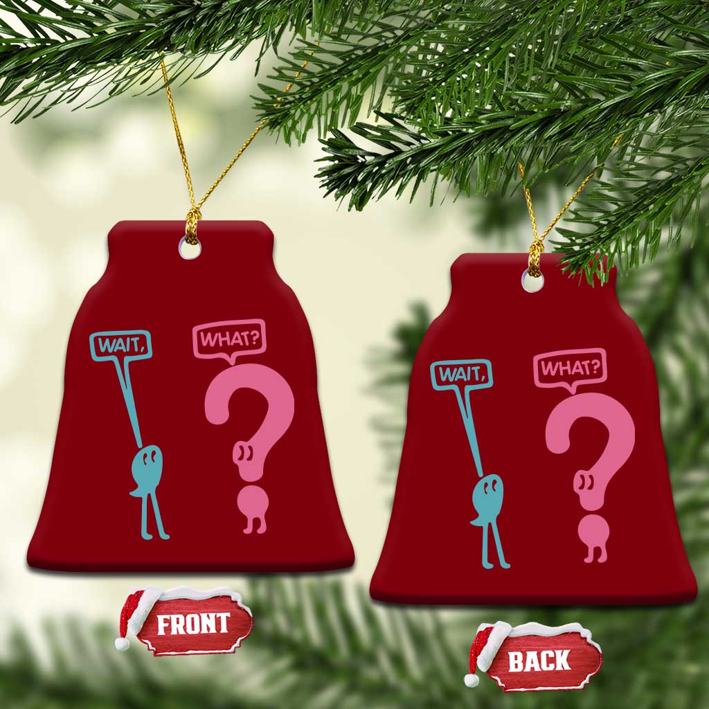 Wait What Grammar English Teacher Ceramic Ornament Funny Punctuation Gift