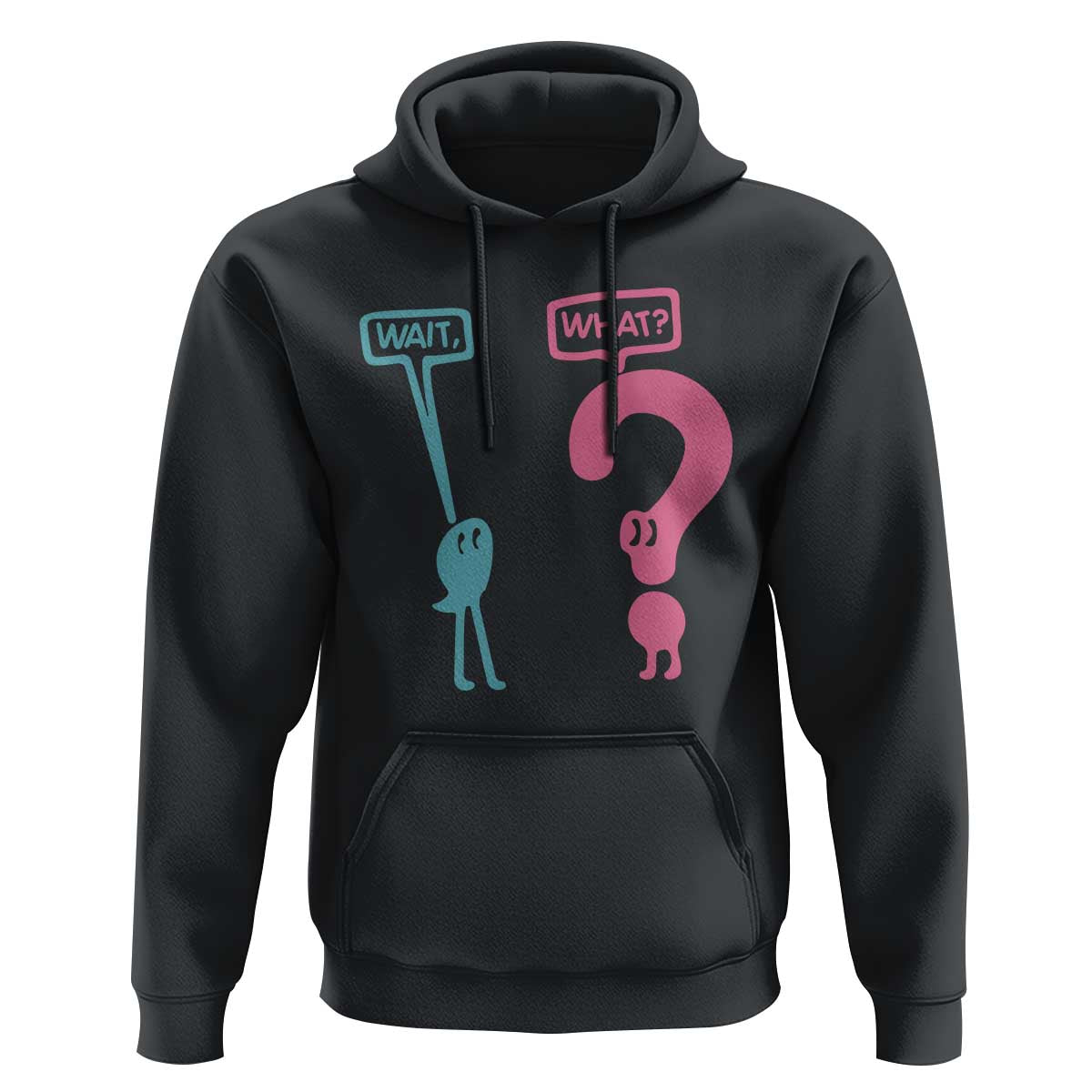 Wait What Grammar English Teacher Hoodie Funny Punctuation Gift