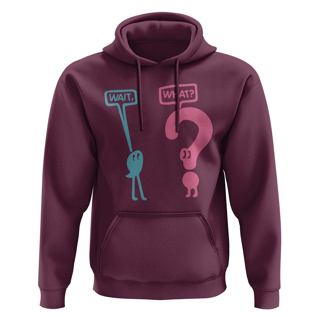 Wait What Grammar English Teacher Hoodie Funny Punctuation Gift