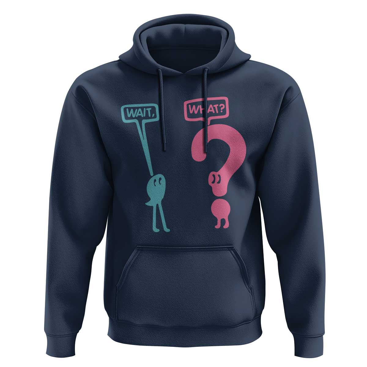 Wait What Grammar English Teacher Hoodie Funny Punctuation Gift