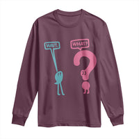 Wait What Grammar English Teacher Long Sleeve Shirt Funny Punctuation Gift