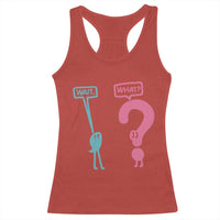 Wait What Grammar English Teacher Racerback Tank Top Funny Punctuation Gift