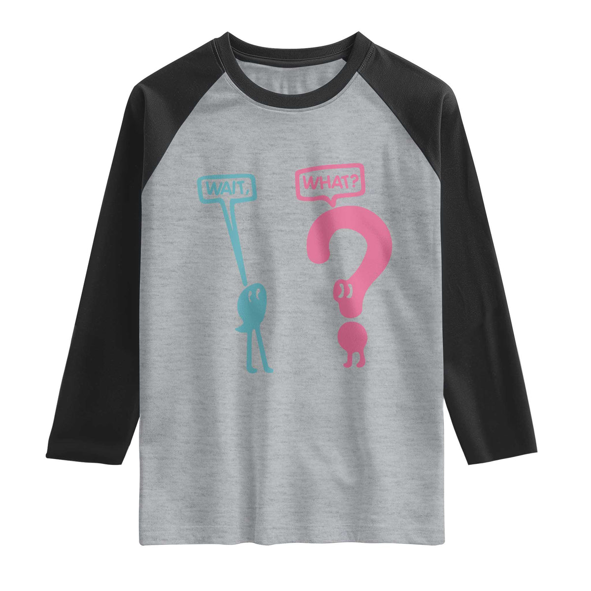 Wait What Grammar English Teacher Raglan Shirt Funny Punctuation Gift