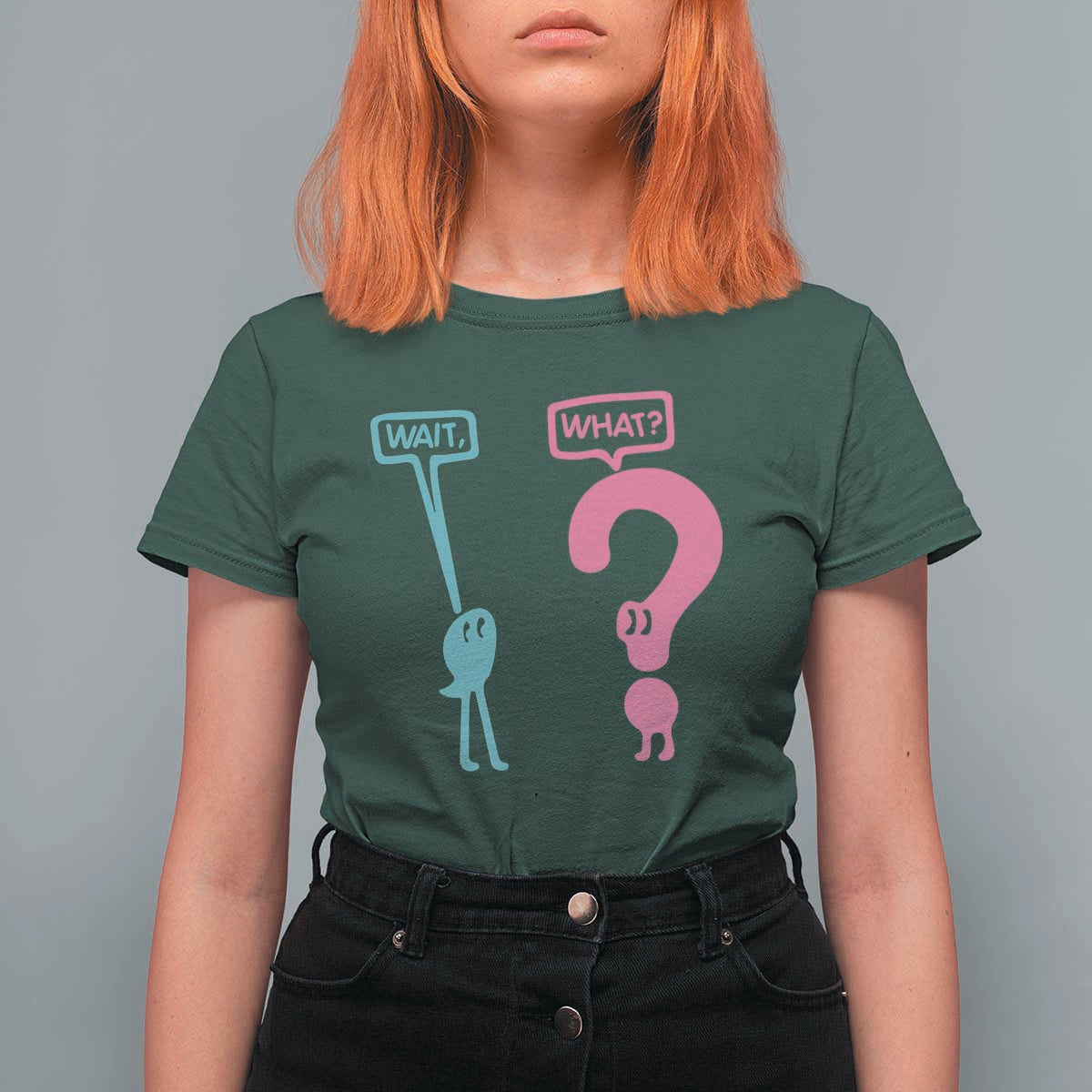 Wait What Grammar English Teacher T Shirt For Women Funny Punctuation Gift