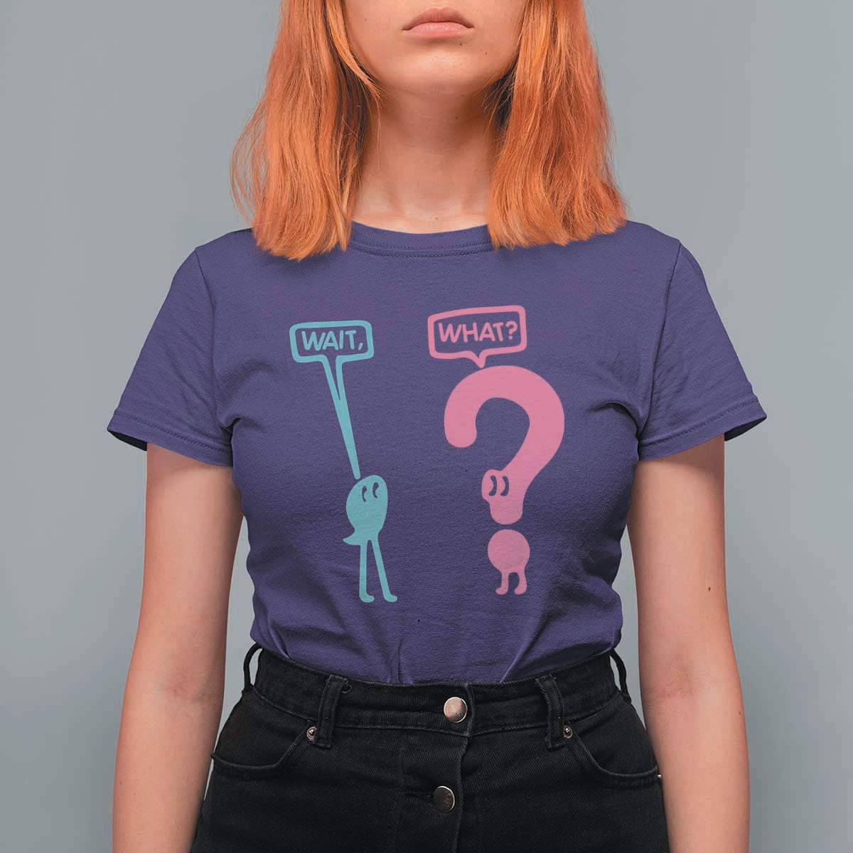 Wait What Grammar English Teacher T Shirt For Women Funny Punctuation Gift
