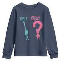 Wait What Grammar English Teacher Youth Sweatshirt Funny Punctuation Gift