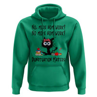 Black Cat English Teacher Gift Hoodie No More Homework Punctuation Matters Grammar Humor