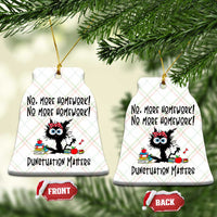 Black Cat English Teacher Gift Ceramic Ornament No More Homework Punctuation Matters Grammar Humor