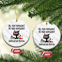 Black Cat English Teacher Gift Ceramic Ornament No More Homework Punctuation Matters Grammar Humor