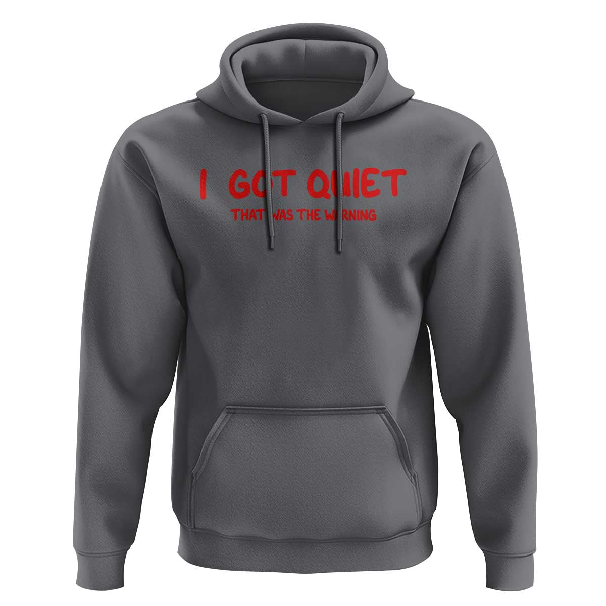 Sarcastic Mood Humor Hoodie I Got Quiet That Was The Warning
