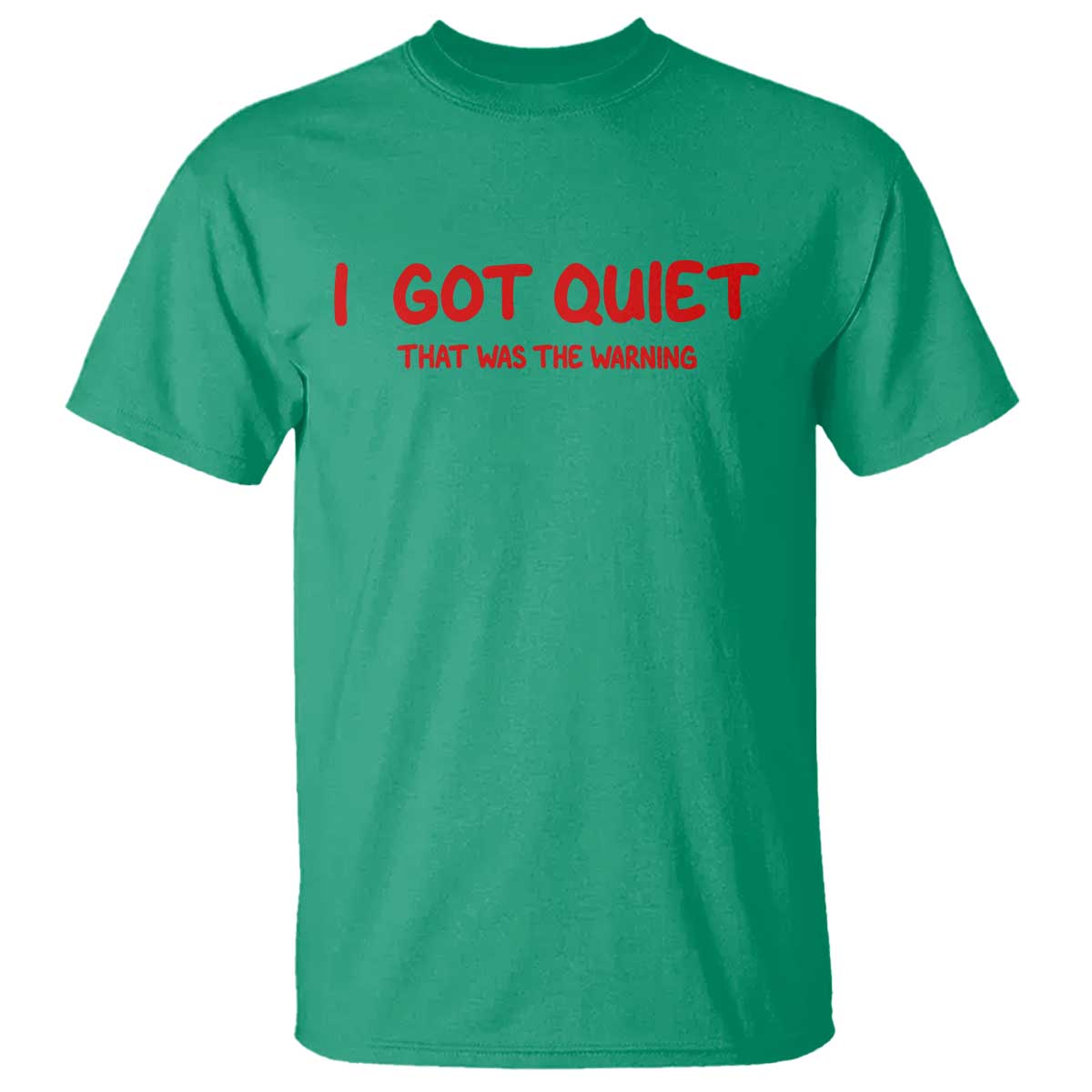 Sarcastic Mood Humor T Shirt I Got Quiet That Was The Warning