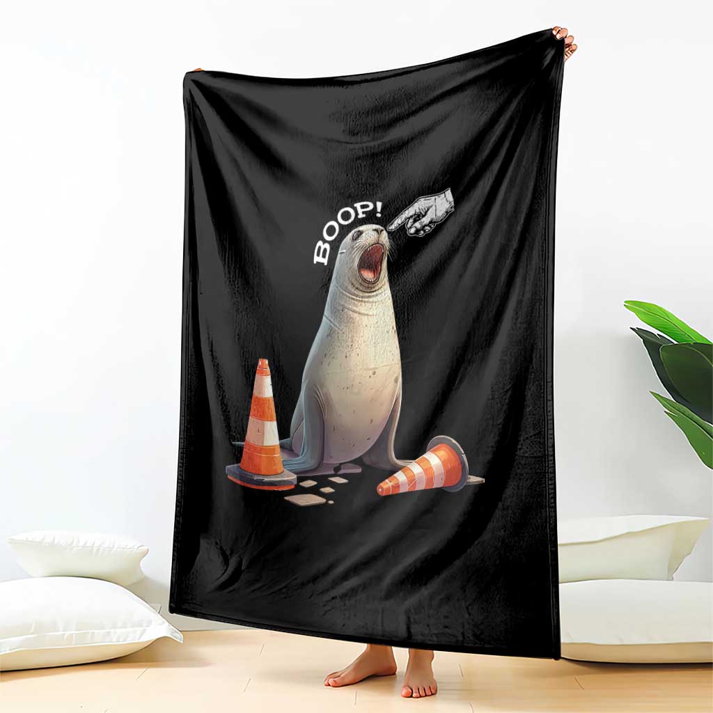 Funny Neil The Seal Boop Throw Blanket Viral Cute Seal Lover Gift