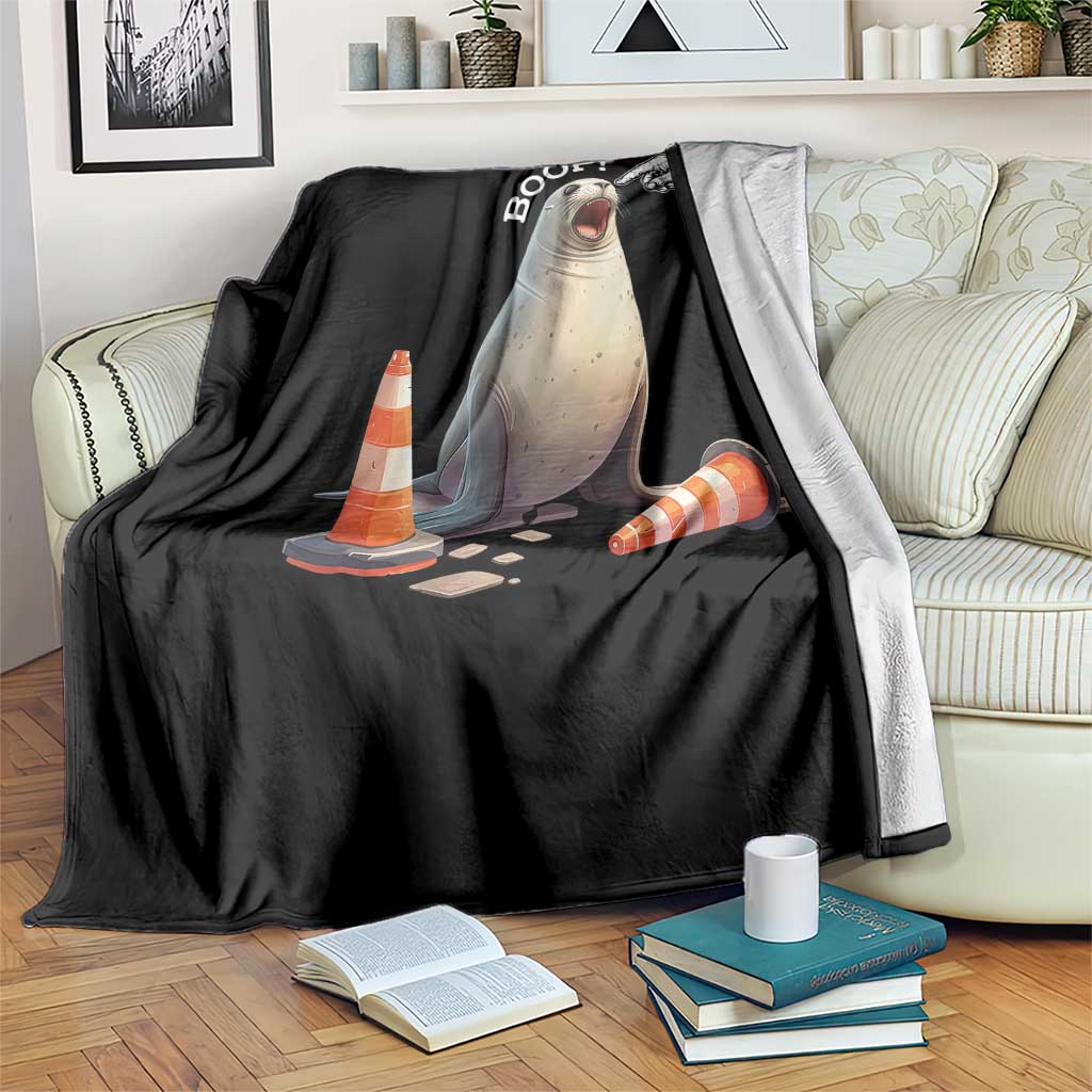Funny Neil The Seal Boop Throw Blanket Viral Cute Seal Lover Gift