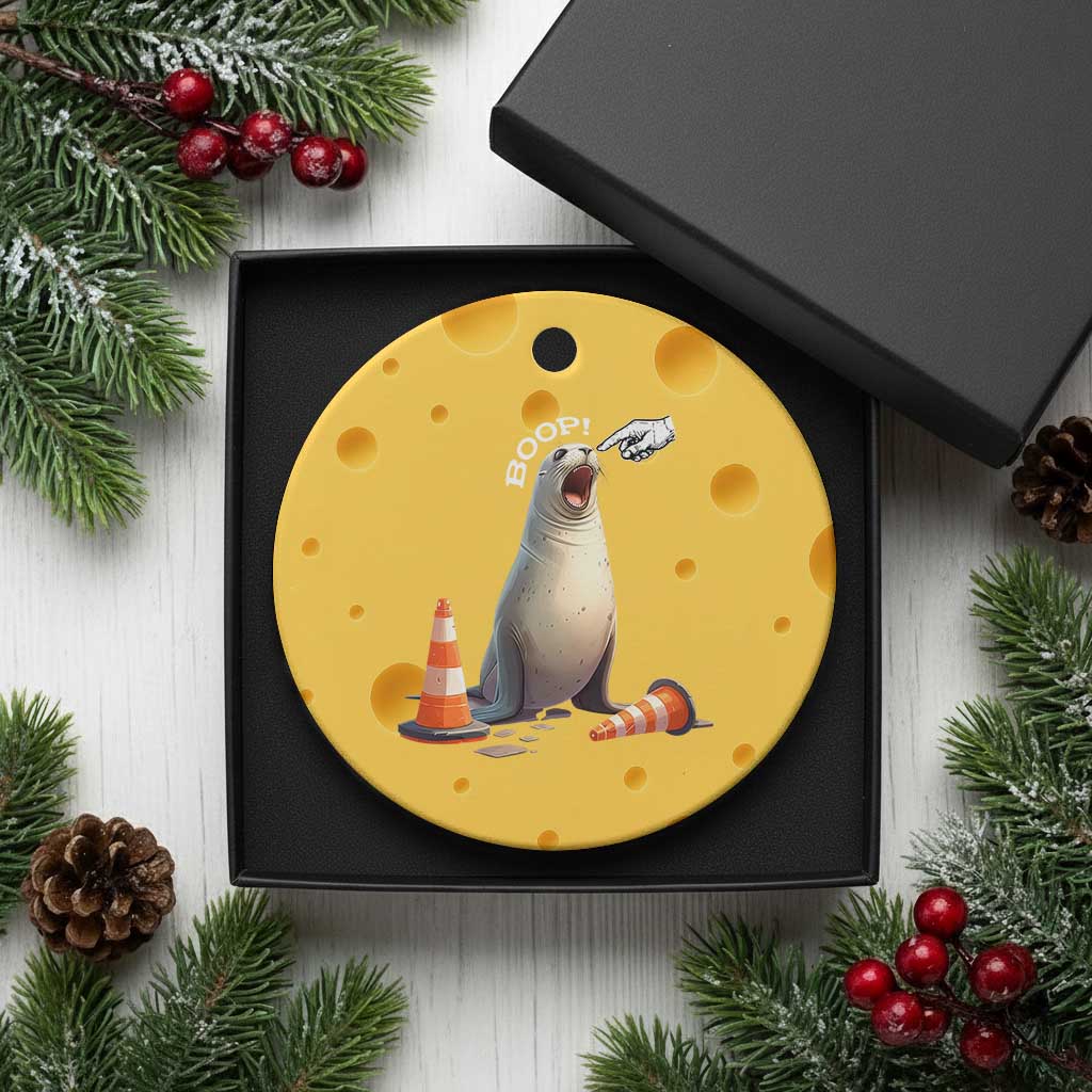 Funny Neil The Seal Boop Ceramic Ornament Viral Cute Seal Lover Gift