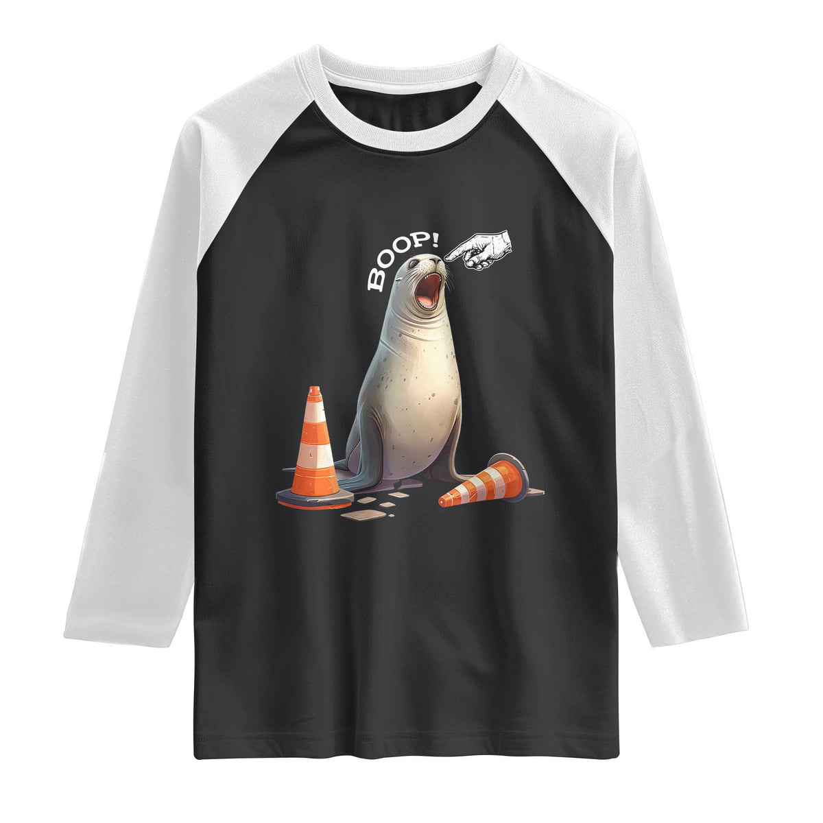 Funny Neil The Seal Boop Raglan Shirt Viral Cute Seal Lover Gift