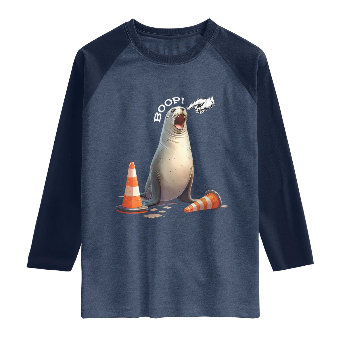 Funny Neil The Seal Boop Raglan Shirt Viral Cute Seal Lover Gift