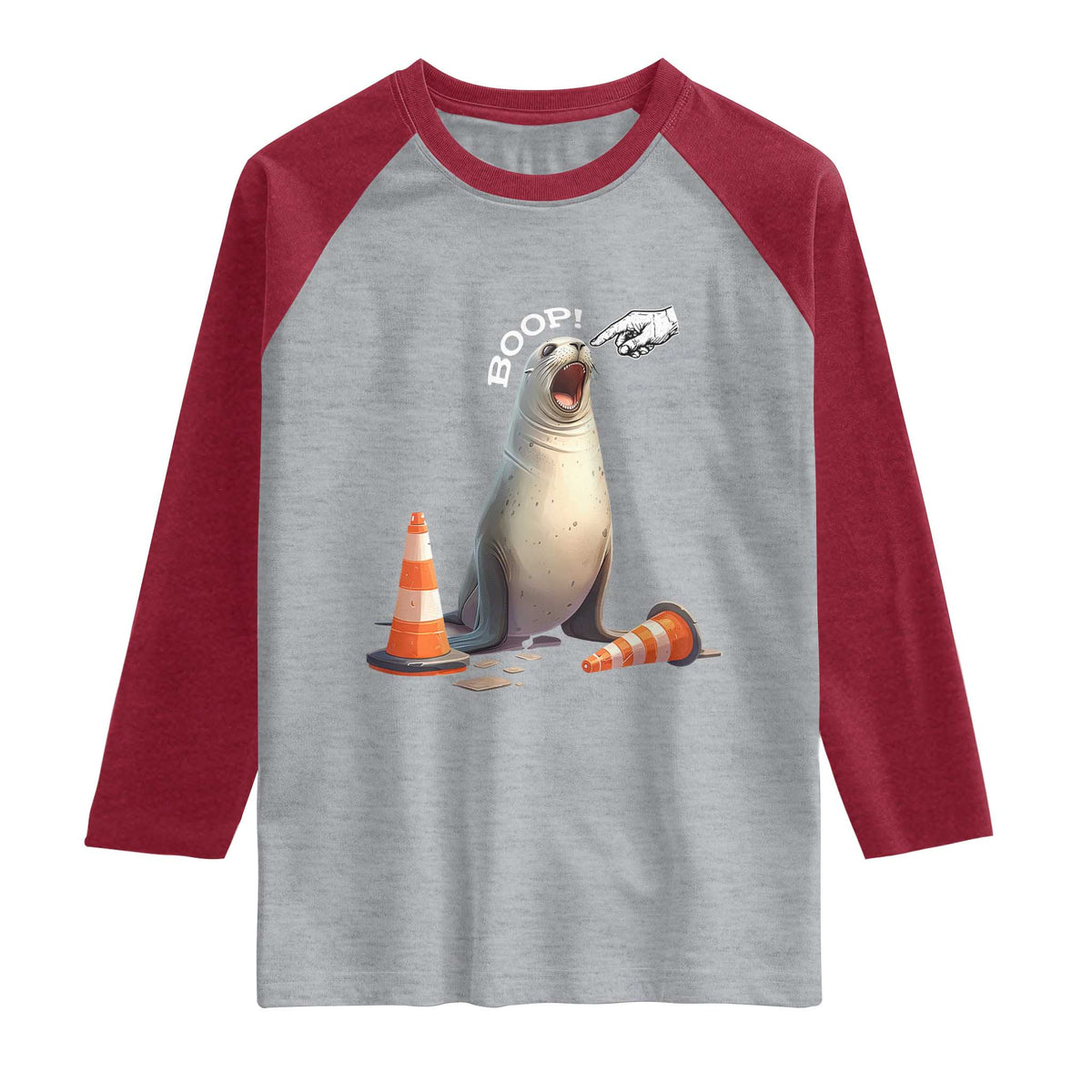 Funny Neil The Seal Boop Raglan Shirt Viral Cute Seal Lover Gift