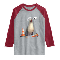 Funny Neil The Seal Boop Raglan Shirt Viral Cute Seal Lover Gift