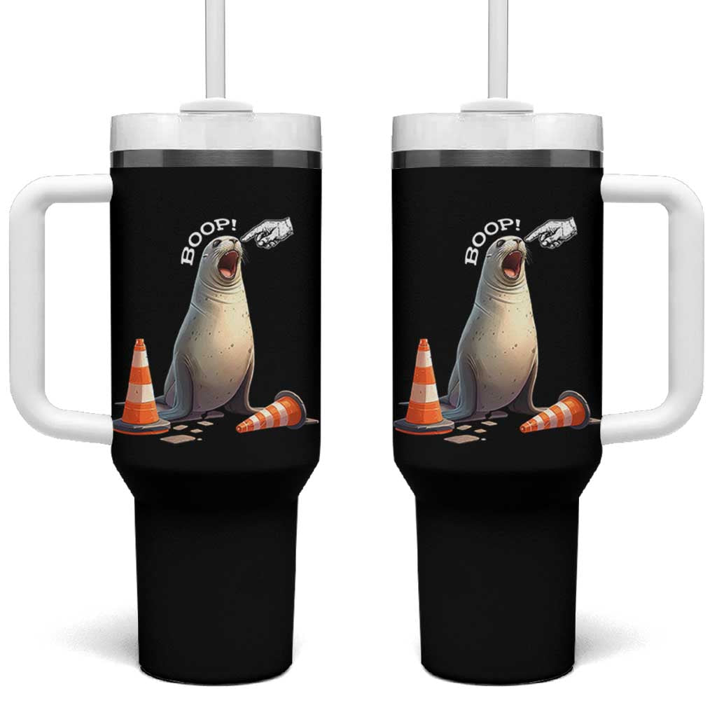 Funny Neil The Seal Boop Tumbler With Handle Viral Cute Seal Lover Gift