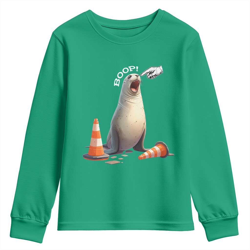 Funny Neil The Seal Boop Youth Sweatshirt Viral Cute Seal Lover Gift