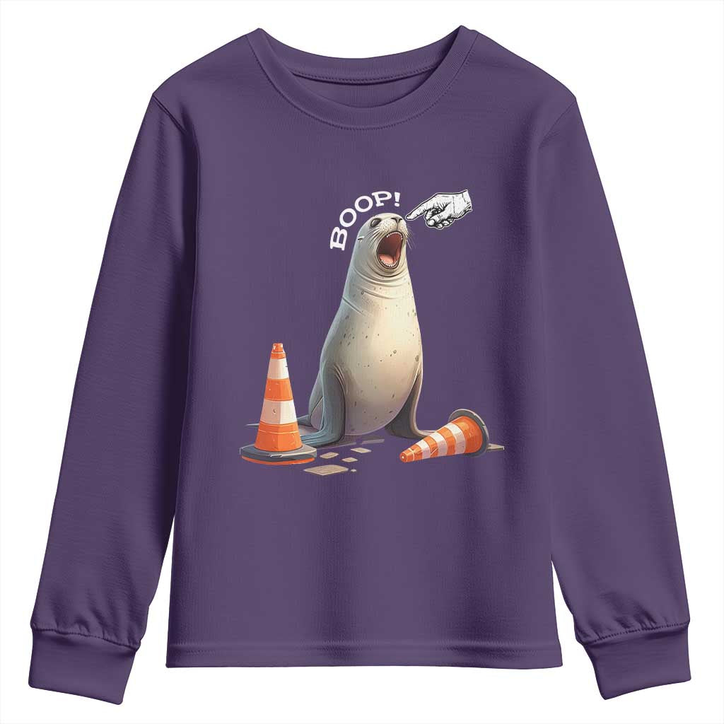 Funny Neil The Seal Boop Youth Sweatshirt Viral Cute Seal Lover Gift
