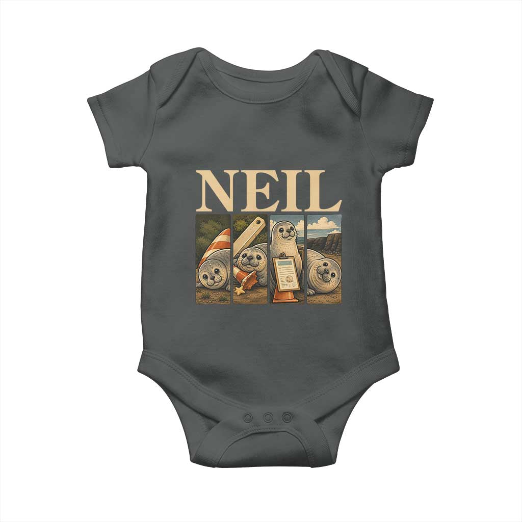 Funny Neil The Seal Baby Onesie Viral Ocean Animal Meme Graphic