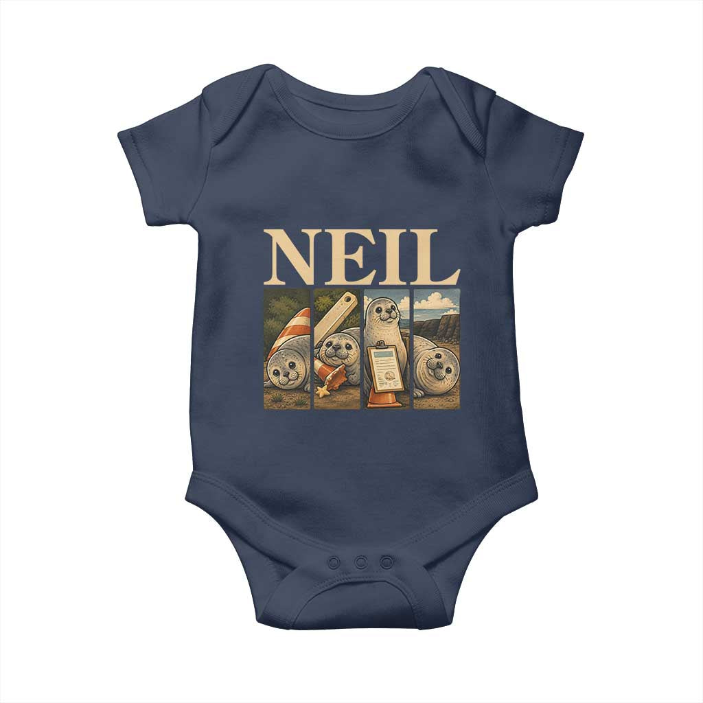 Funny Neil The Seal Baby Onesie Viral Ocean Animal Meme Graphic