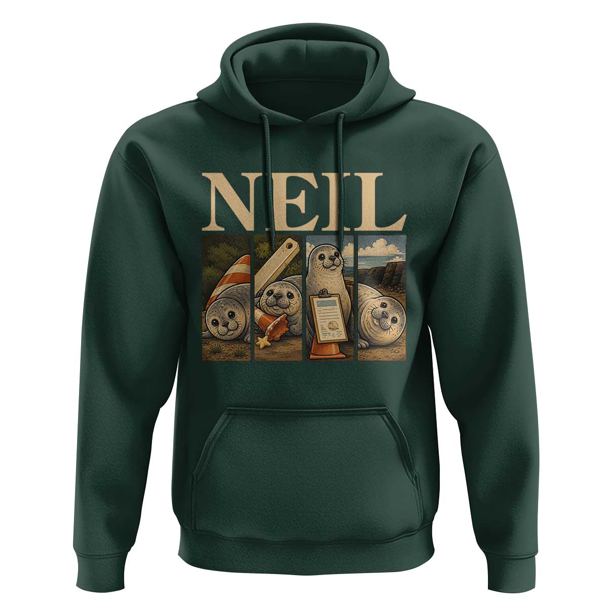 Funny Neil The Seal Hoodie Viral Ocean Animal Meme Graphic