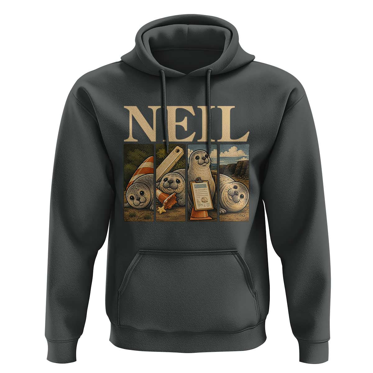 Funny Neil The Seal Hoodie Viral Ocean Animal Meme Graphic
