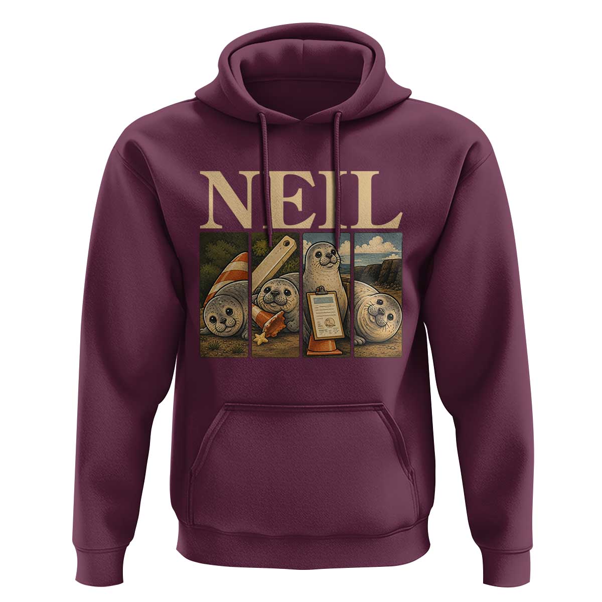 Funny Neil The Seal Hoodie Viral Ocean Animal Meme Graphic