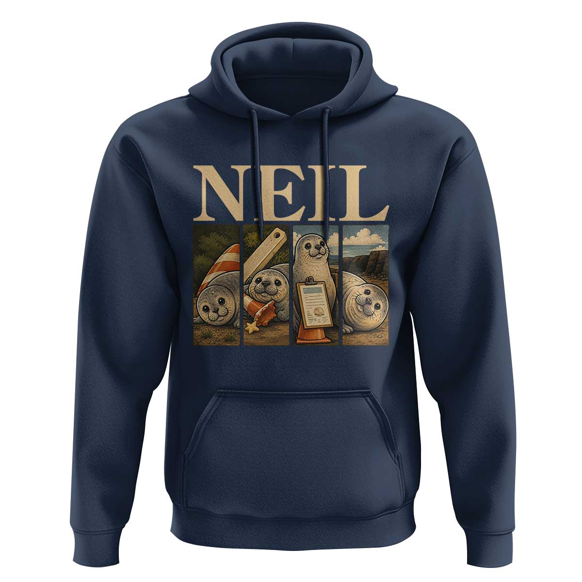 Funny Neil The Seal Hoodie Viral Ocean Animal Meme Graphic