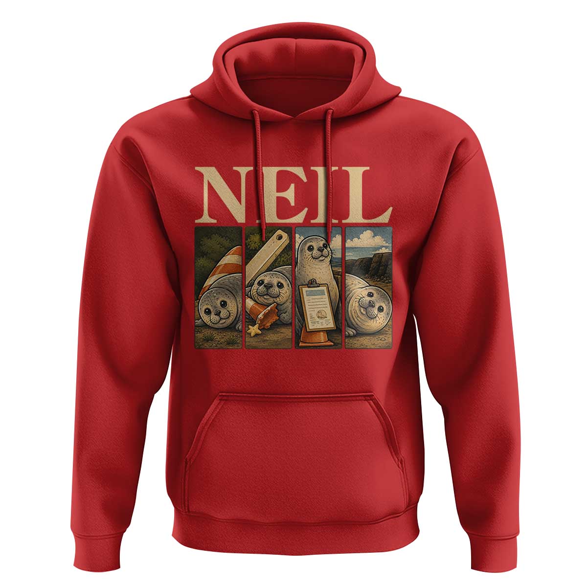 Funny Neil The Seal Hoodie Viral Ocean Animal Meme Graphic