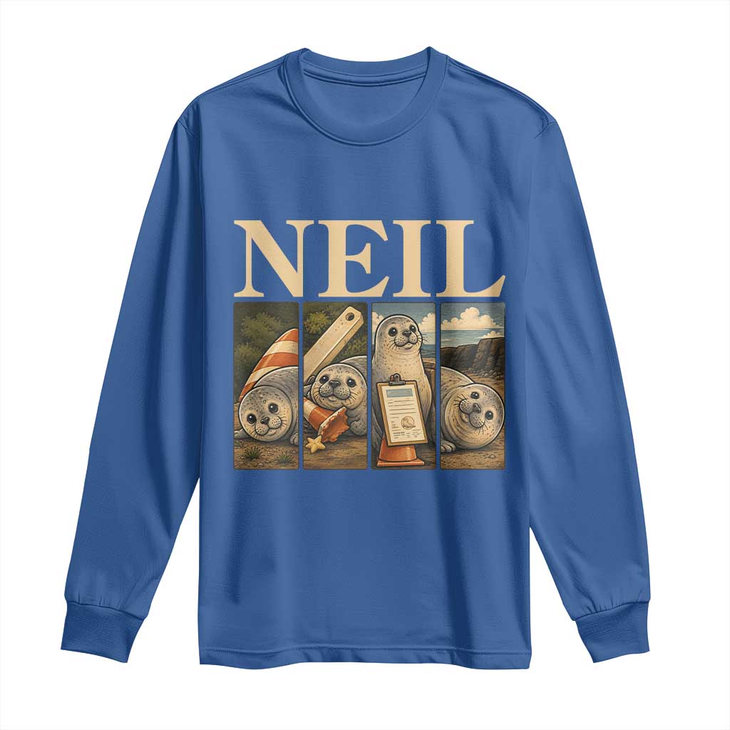 Funny Neil The Seal Long Sleeve Shirt Viral Ocean Animal Meme Graphic