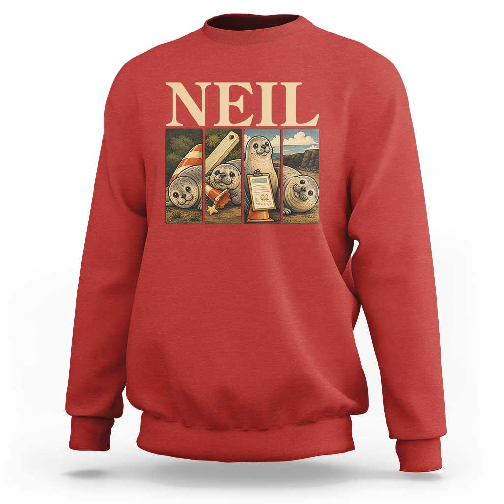 Funny Neil The Seal Sweatshirt Viral Ocean Animal Meme Graphic