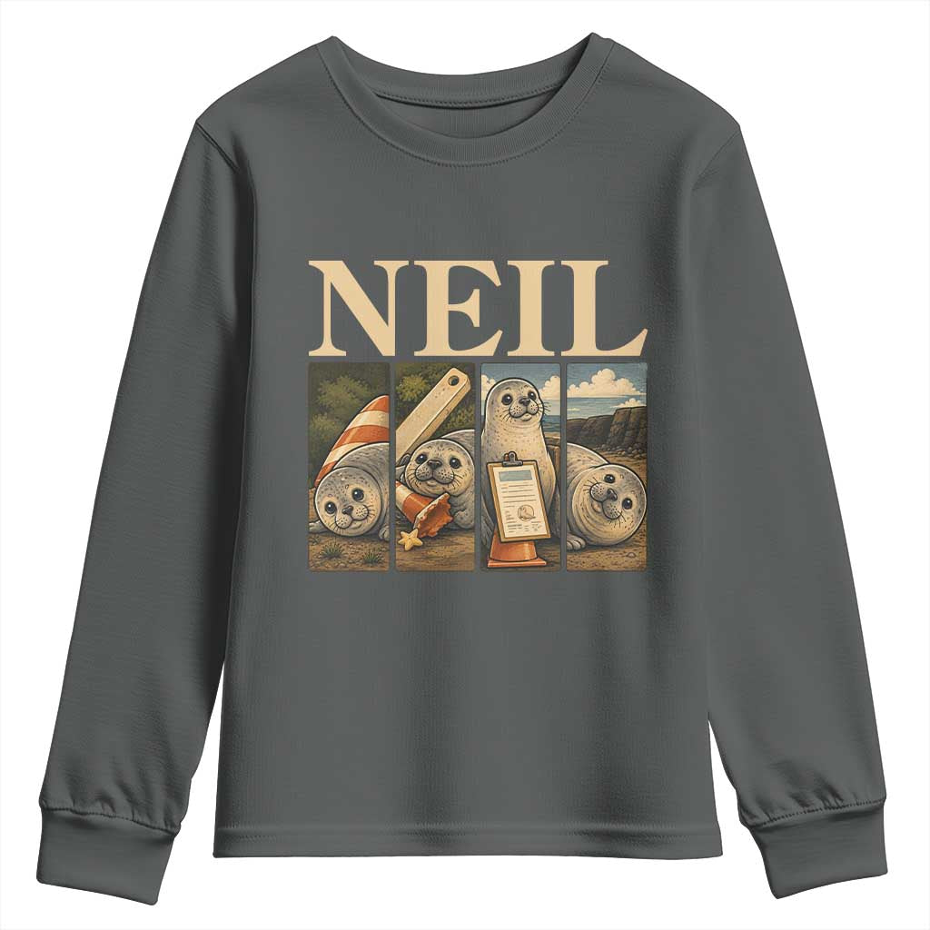 Funny Neil The Seal Youth Sweatshirt Viral Ocean Animal Meme Graphic