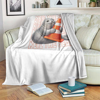 Neil The Seal Groovy Throw Blanket Retro Vintage Cute Seal Lover Graphic