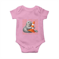 Neil The Seal Groovy Baby Onesie Retro Vintage Cute Seal Lover Graphic